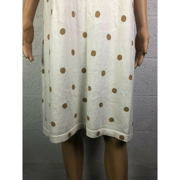 Tommy Hilfiger Off-White & Gold Polka Dots Dress Style IA57635203 Size XL - Picture 2 of 10